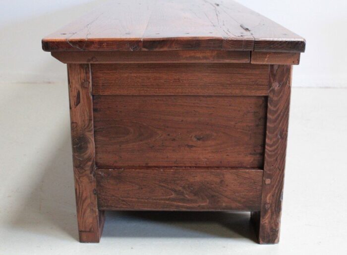 antique chestnut linen chest 4