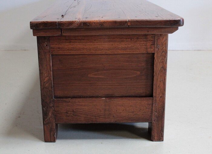 antique chestnut linen chest 6