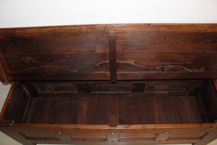 antique chestnut linen chest 7