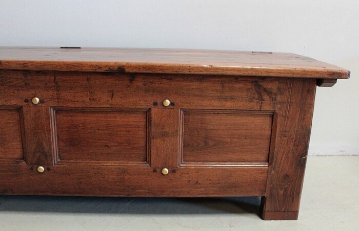 antique chestnut linen chest 8