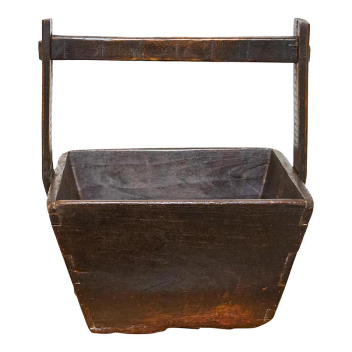 antique chinese vegetable wooden basket 4926