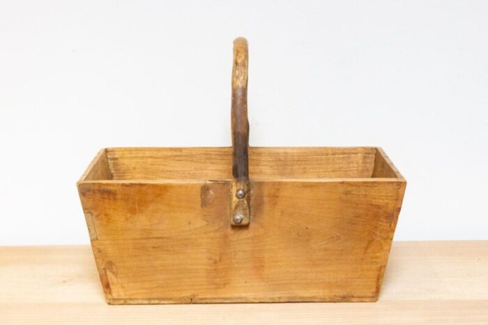 antique elm wood vegetable basket 4913