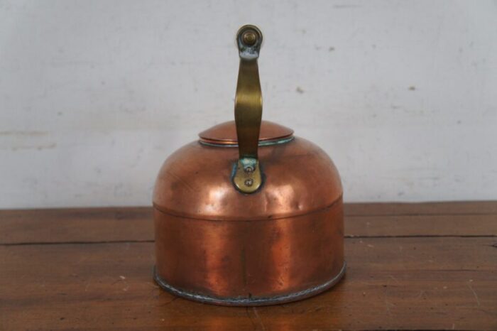 antique english george iii copper gooseneck bird spout coffee tea kettle 3175