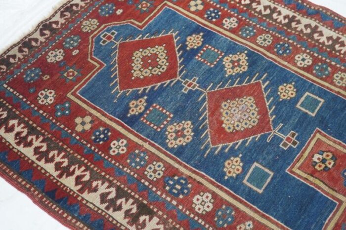 antique fachralo kazak rug 34 x 39 0821