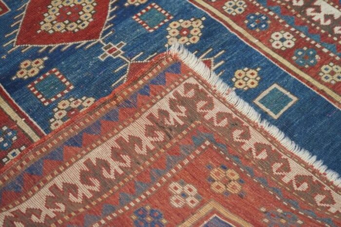 antique fachralo kazak rug 34 x 39 8634