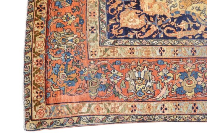 antique farahan sarouk rug 69 x 103 0013