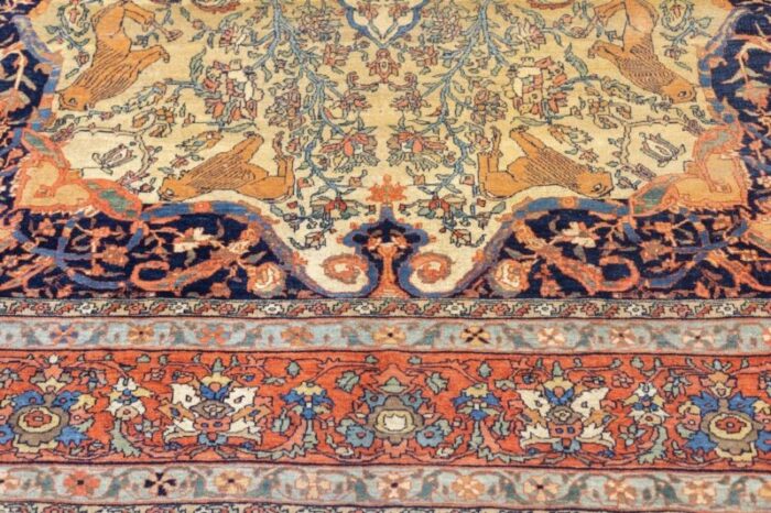 antique farahan sarouk rug 69 x 103 0239