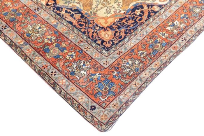 antique farahan sarouk rug 69 x 103 2312