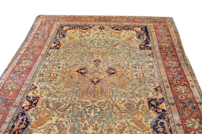 antique farahan sarouk rug 69 x 103 6157