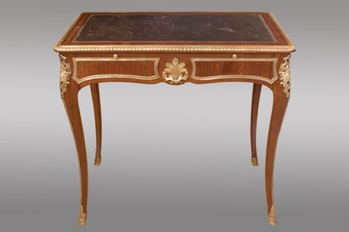 antique french regency mahogany and amaranth desk by g durand 1