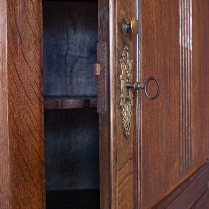 antique georgian english oak corner cabinet 1780s 12