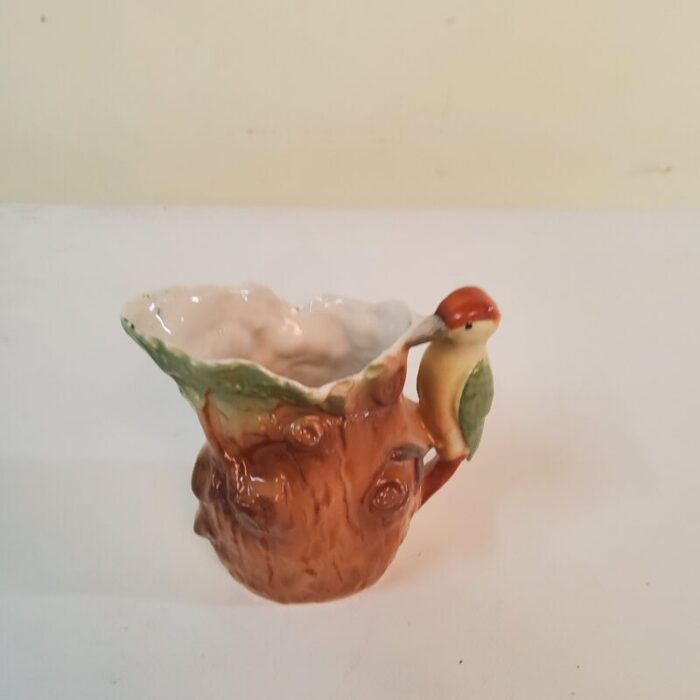 antique german porcelain woodpecker creamer jug 3786