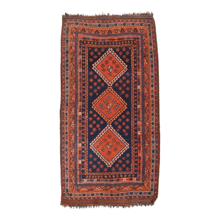 antique ghashghai rug 45 x 81 1656