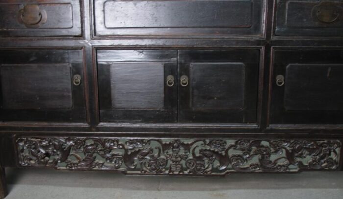 antique hand carved chinese sideboard 6156