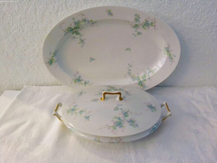 antique haviland french limoges floral dinnerware 32 pcs 1281