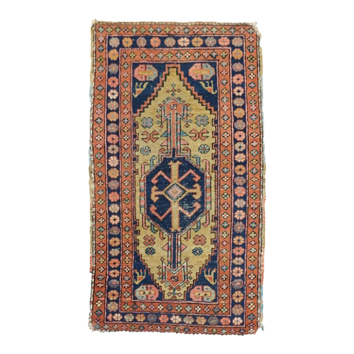 antique heriz rug 26 x 43 8806