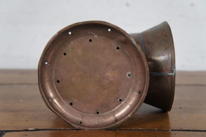 antique japanese copper bullseye railway boat lantern police signal oil lamp 5613