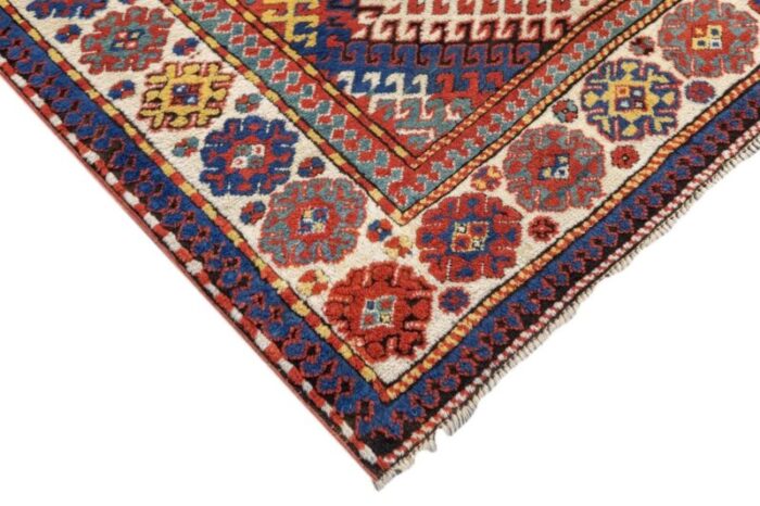 antique kazak borcholo rug 410 x 88 0585