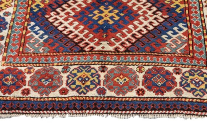 antique kazak borcholo rug 410 x 88 0960