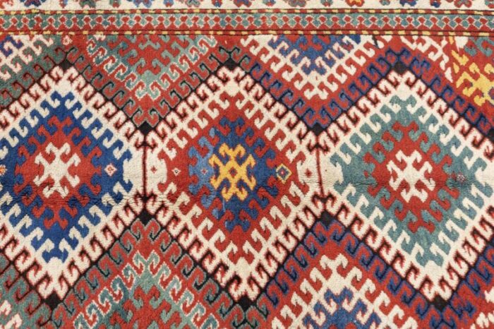 antique kazak borcholo rug 410 x 88 7814