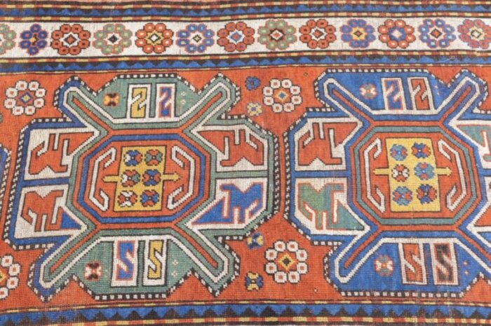 antique kazak rug 35 x 63 0571