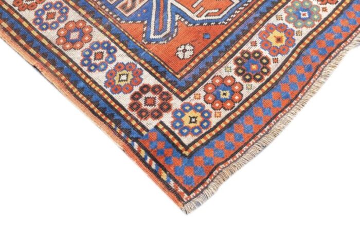 antique kazak rug 35 x 63 7087