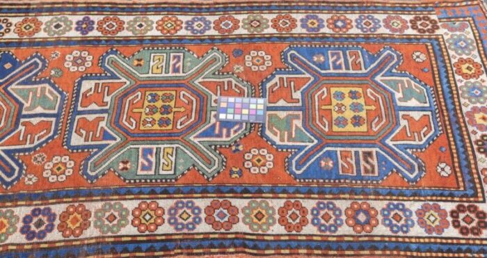 antique kazak rug 35 x 63 8262