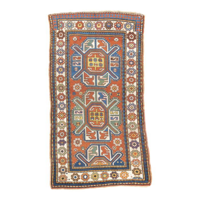 antique kazak rug 35 x 63 9227