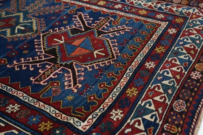 antique kazak rug 57 x 1111 0619