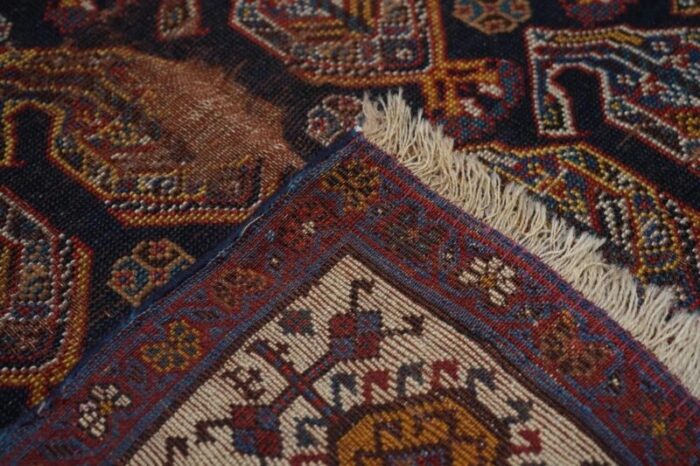 antique khamseh rug 59 x 75 6452