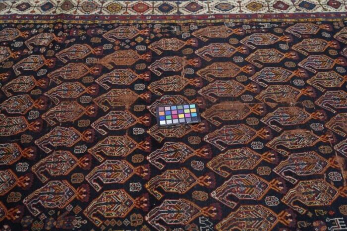 antique khamseh rug 59 x 75 7618