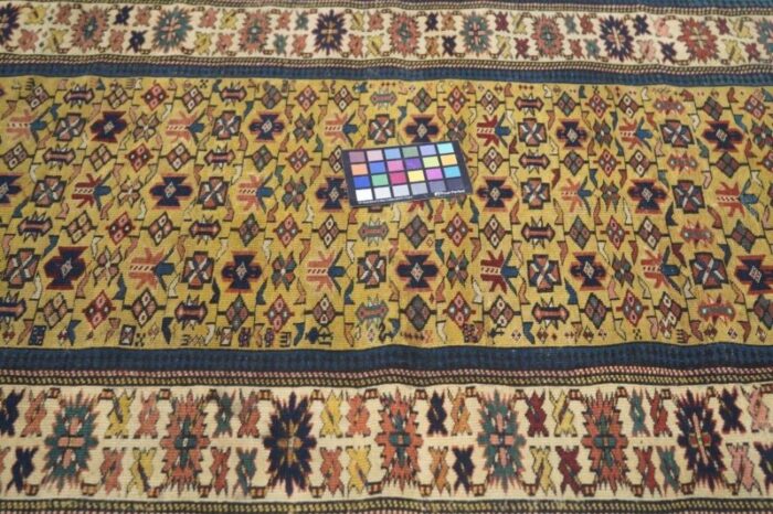 antique kuba rug 32 x 47 2555