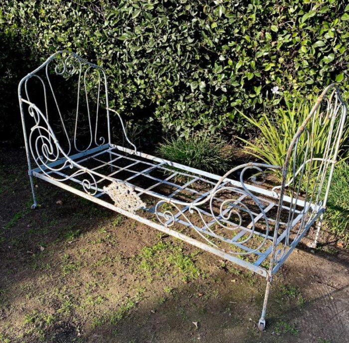 antique late 1800s french iron daybed 3940