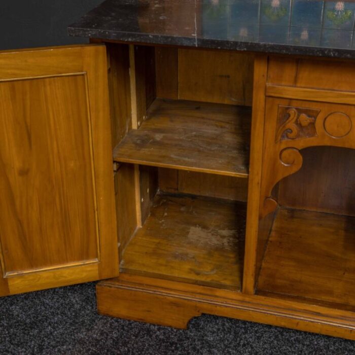 antique late victorian satin walnut washstand 13