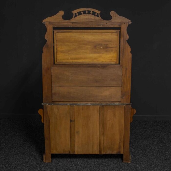 antique late victorian satin walnut washstand 4