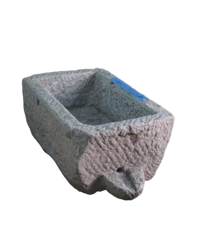 antique long hand chiseled stone trough 0225