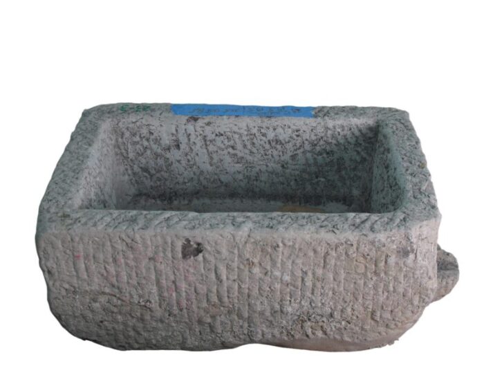 antique long hand chiseled stone trough 9902