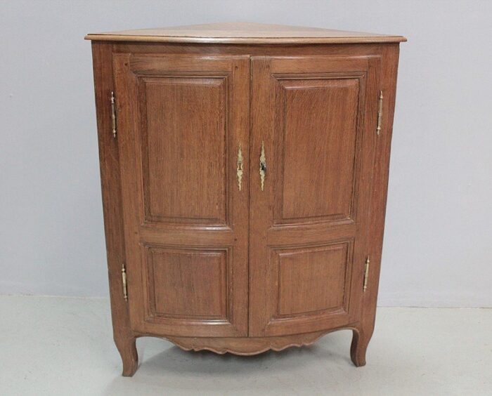 antique louis xvi oak corner commode 1