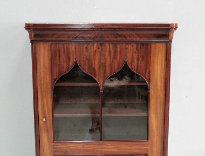 antique mahogany and glass cabinet 2