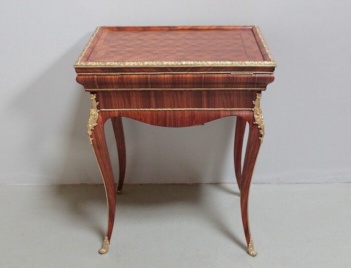 antique napoleon iii rosewood veneer and bronze table 2