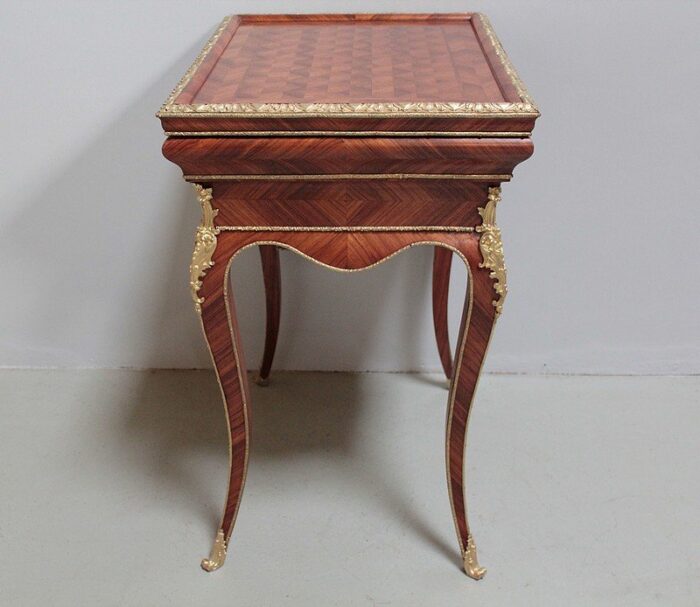 antique napoleon iii rosewood veneer and bronze table 5