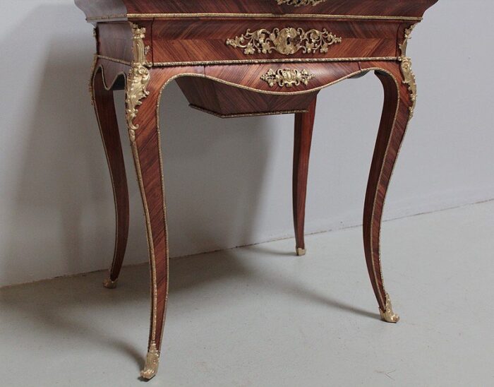 antique napoleon iii rosewood veneer and bronze table 8