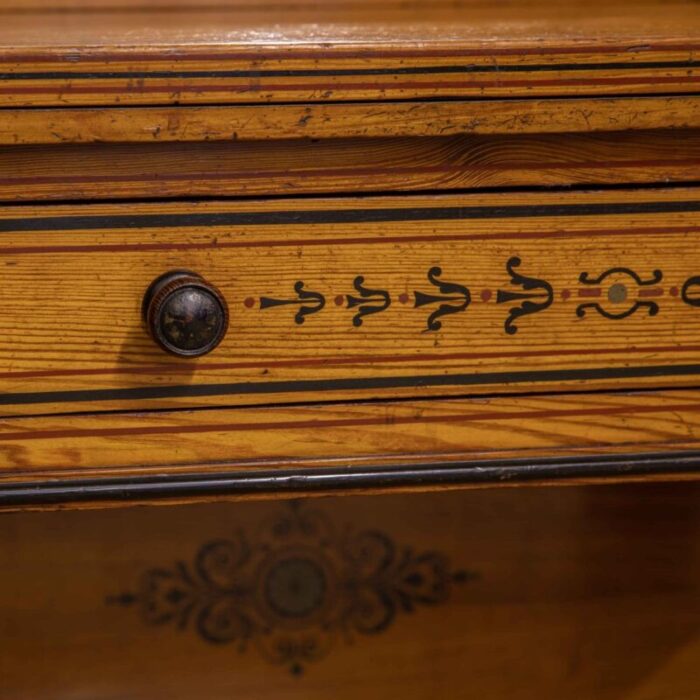 antique neoclassical pitch pine dressing table 15