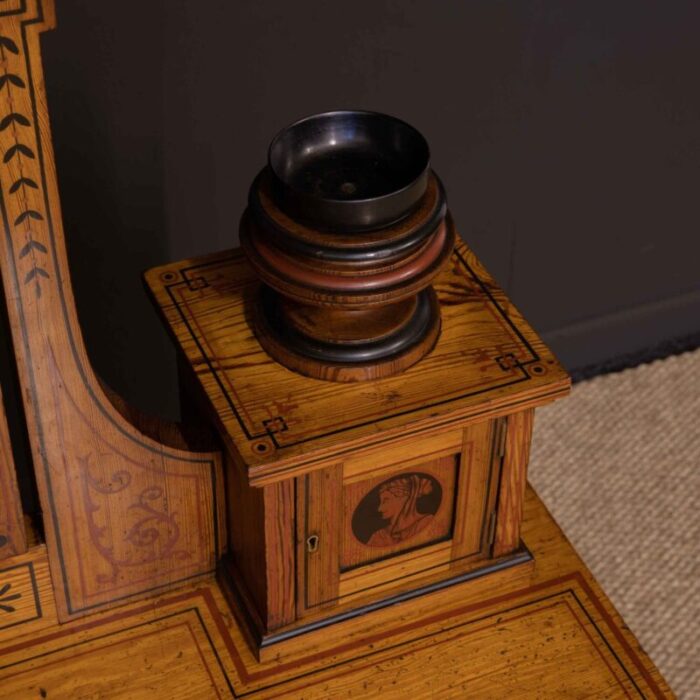 antique neoclassical pitch pine dressing table 24