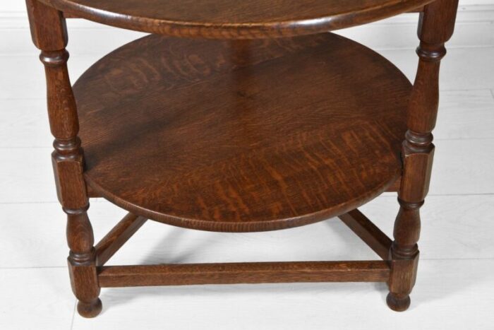 antique oak occasional cricket type table from heal s 1900s 8