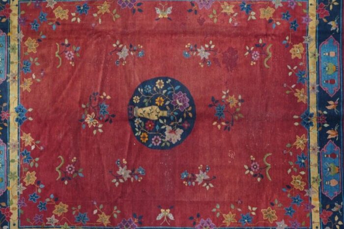 antique peking rug 82 x 99 3018