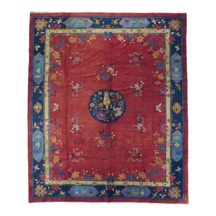 antique peking rug 82 x 99 5375