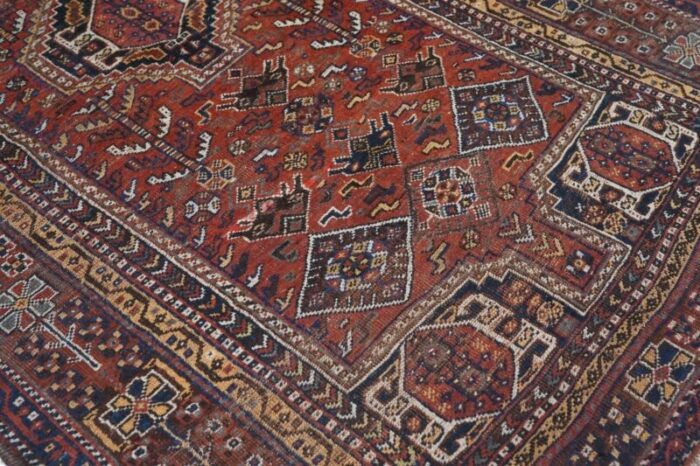 antique persian qashqai rug 49 x 75 0685