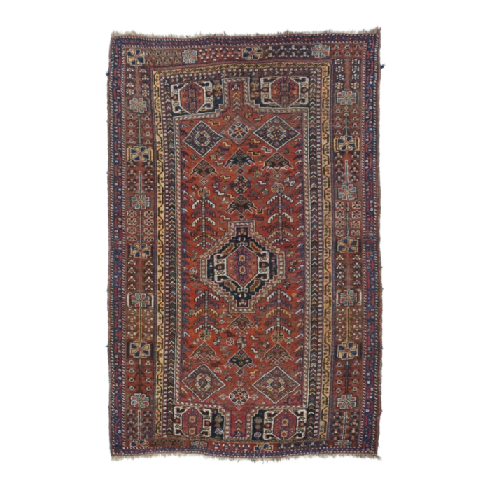 antique persian qashqai rug 49 x 75 5266