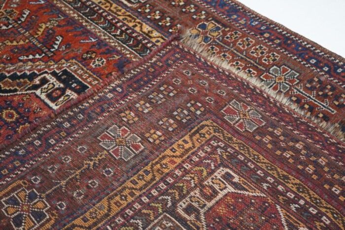 antique persian qashqai rug 49 x 75 7958